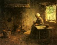 Jozef Israels - Peasant Woman By A Hearth